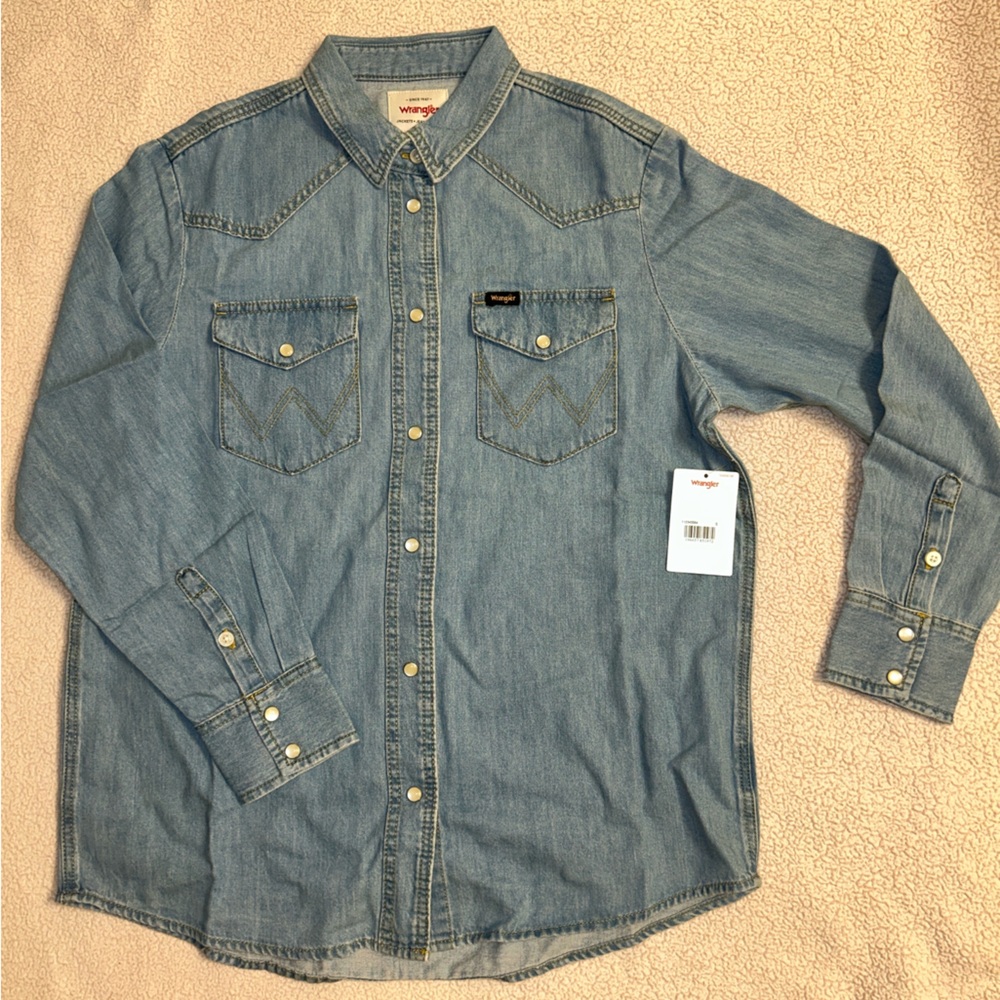 Wrangler Light Blue Denim Shirt